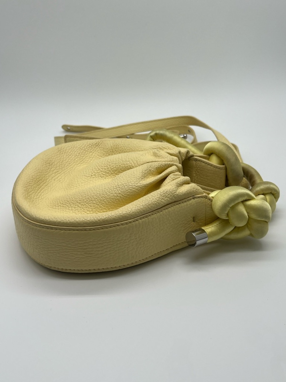 Behno New York Mini Crossbody Bag Leather Knot Dumpling Bag - Picture 5 of 12